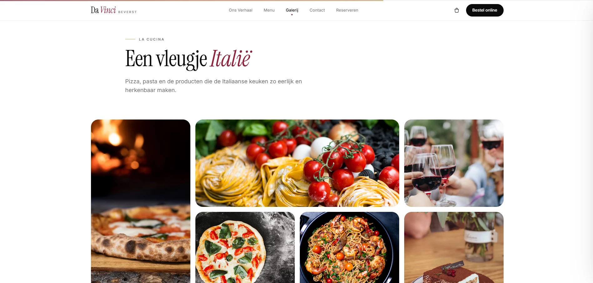 Homepagina van Da Vinci Beverst
